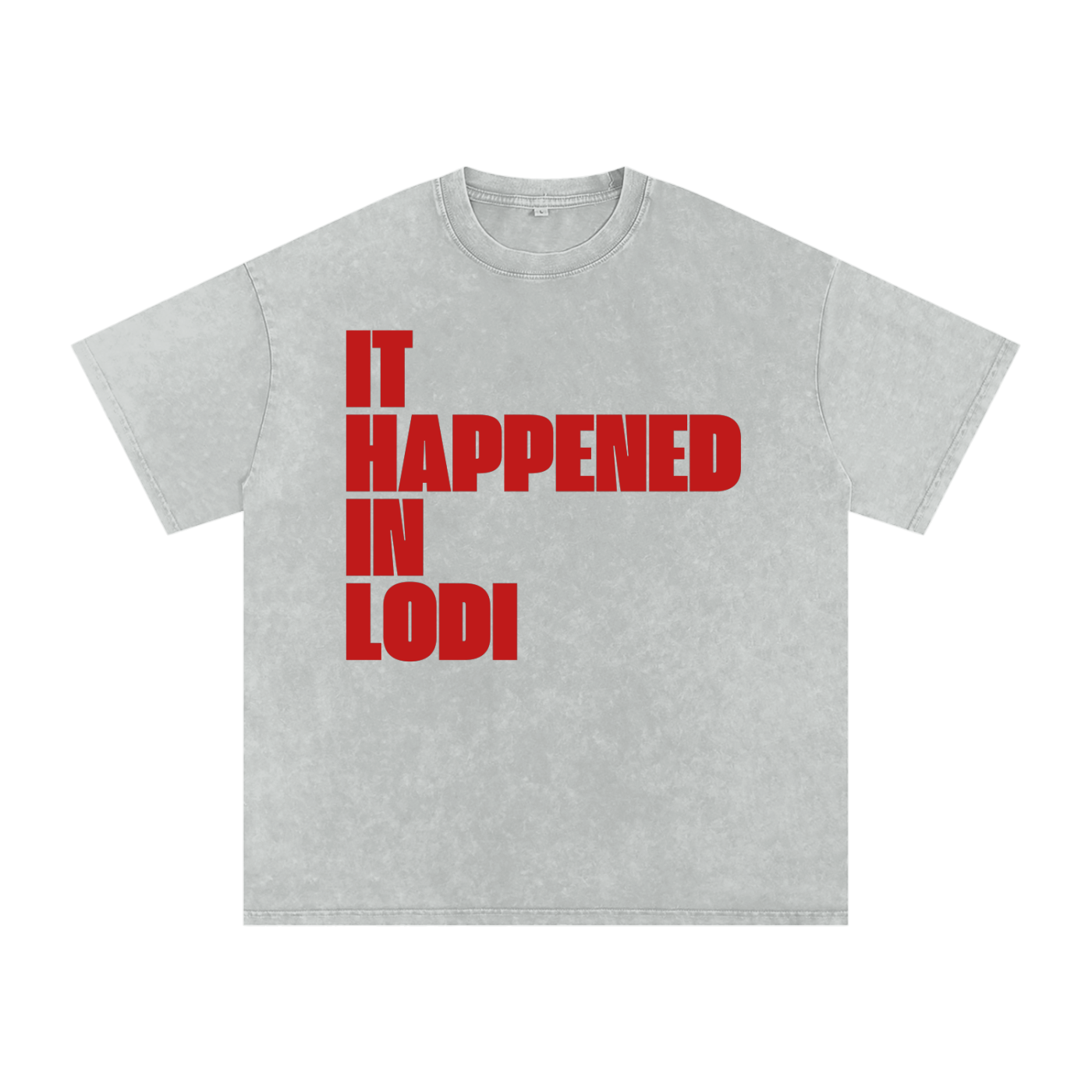 Red Letter Snow Washed Oversized Cotton T-Shirt