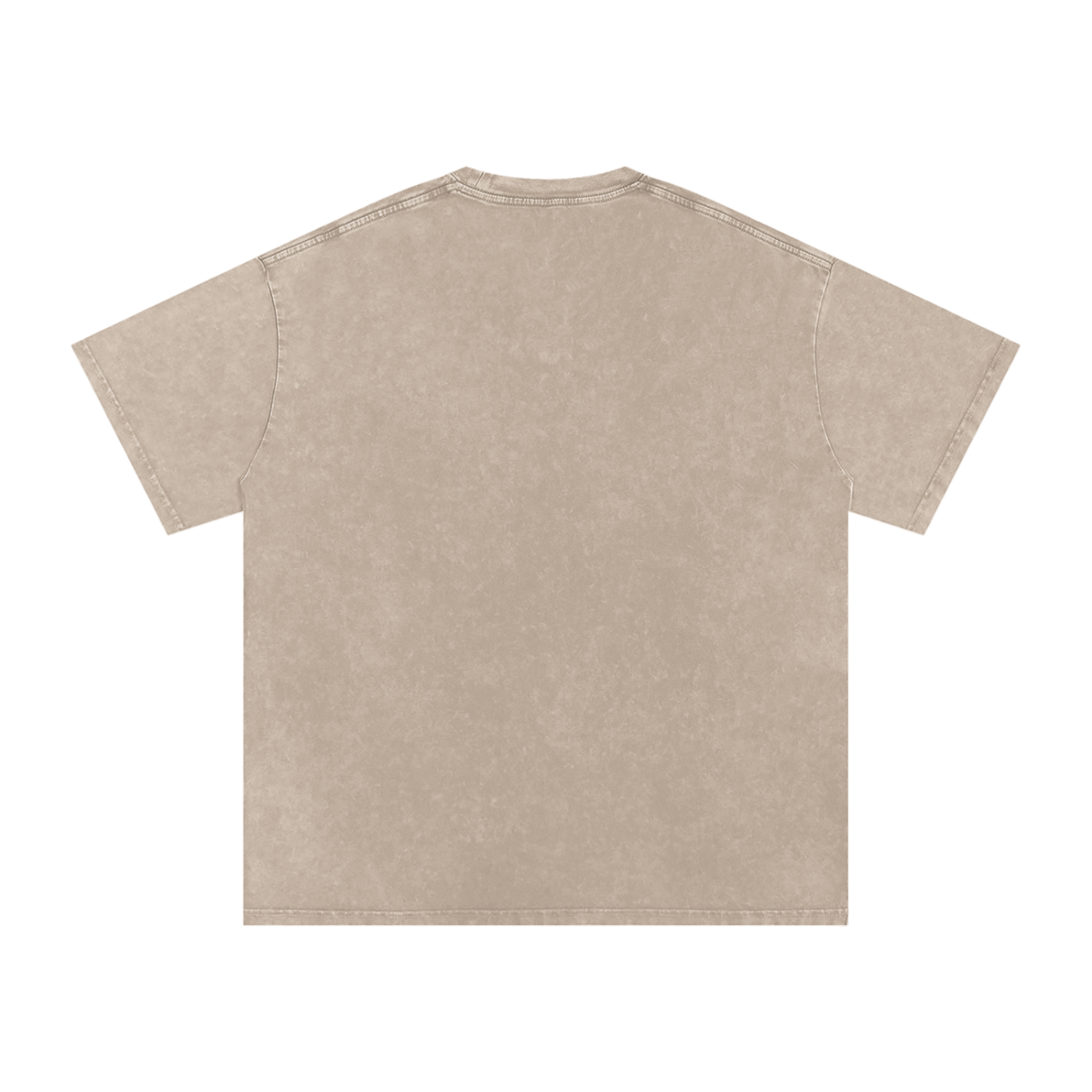 White Letter Snow Washed Oversized Cotton T-Shirt