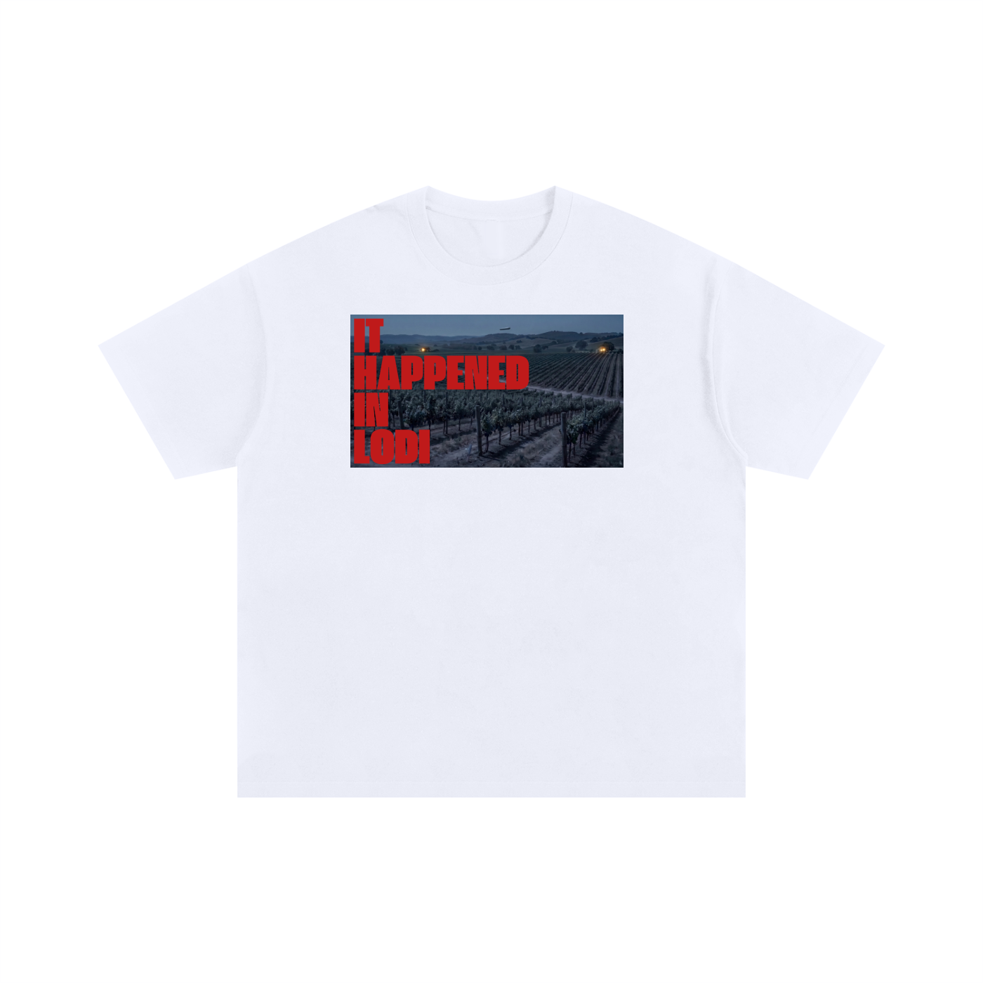Unisex Oversized Cotton T-Shirt Field Graphic