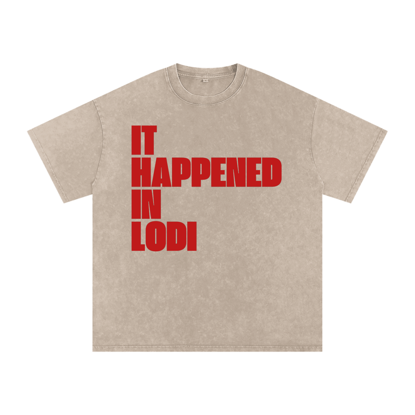 Red Letter Snow Washed Oversized Cotton T-Shirt