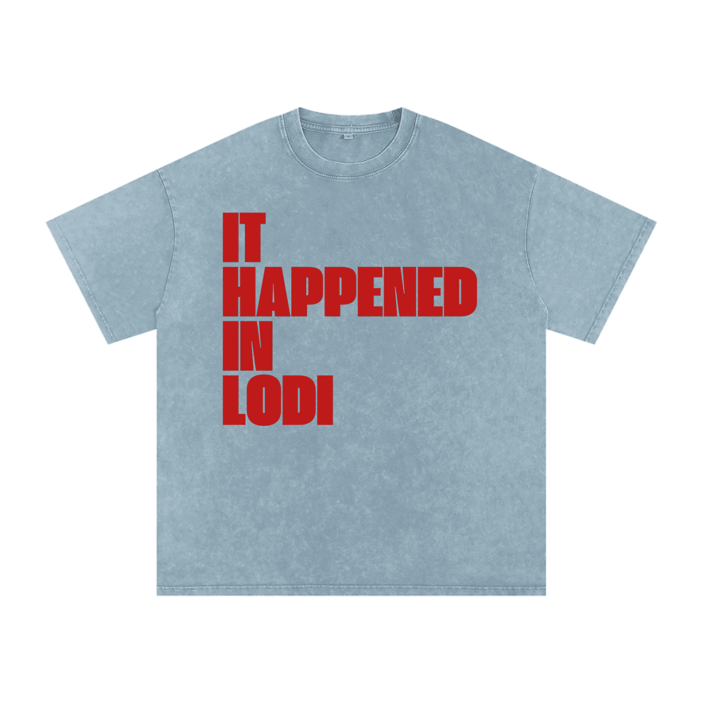 Red Letter Snow Washed Oversized Cotton T-Shirt