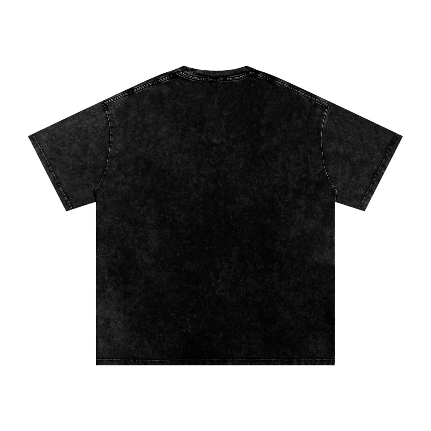 White Letter Snow Washed Oversized Cotton T-Shirt