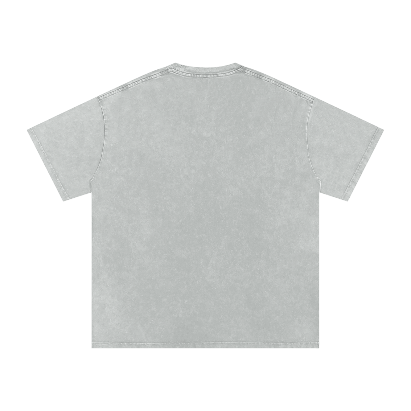White Letter Snow Washed Oversized Cotton T-Shirt