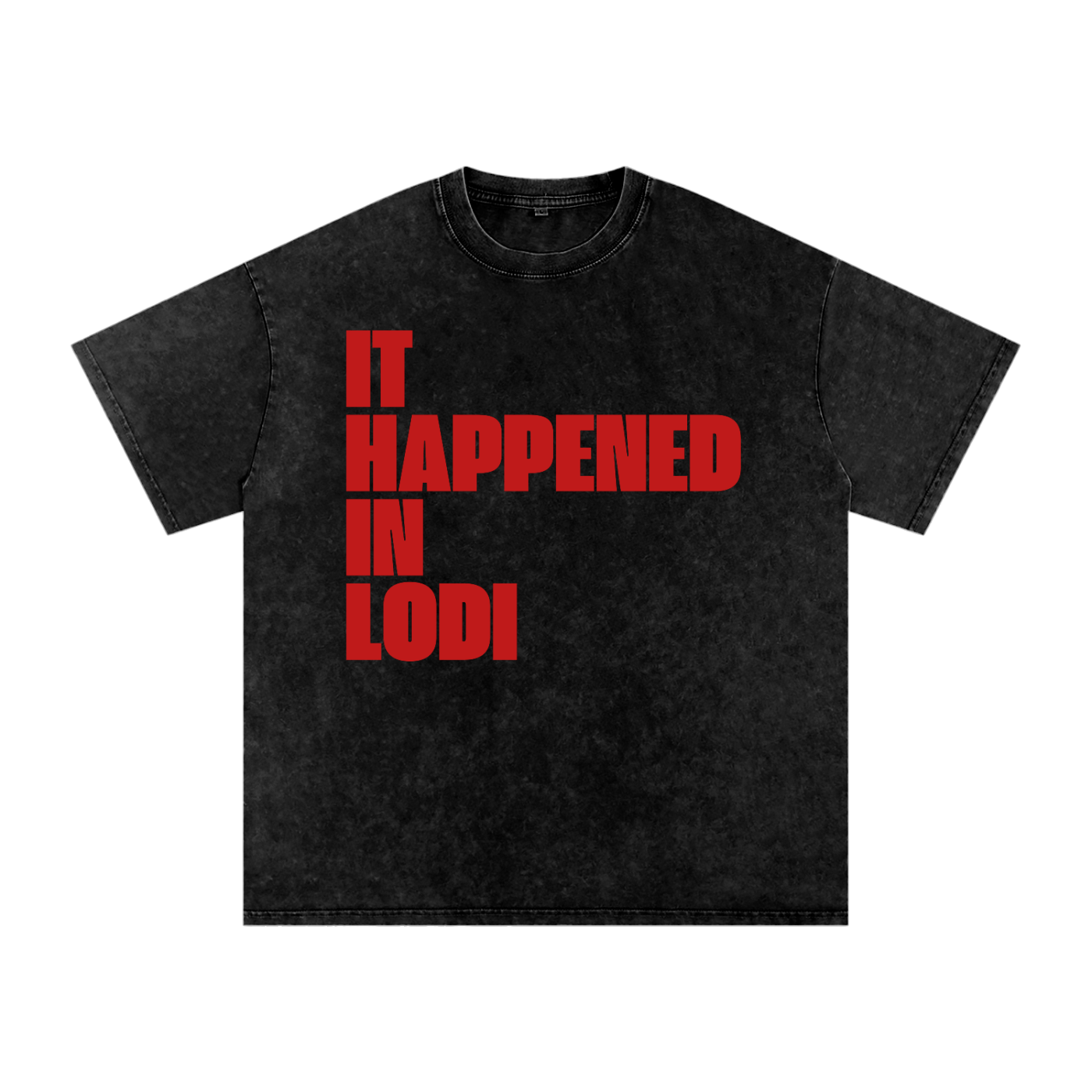 Red Letter Snow Washed Oversized Cotton T-Shirt